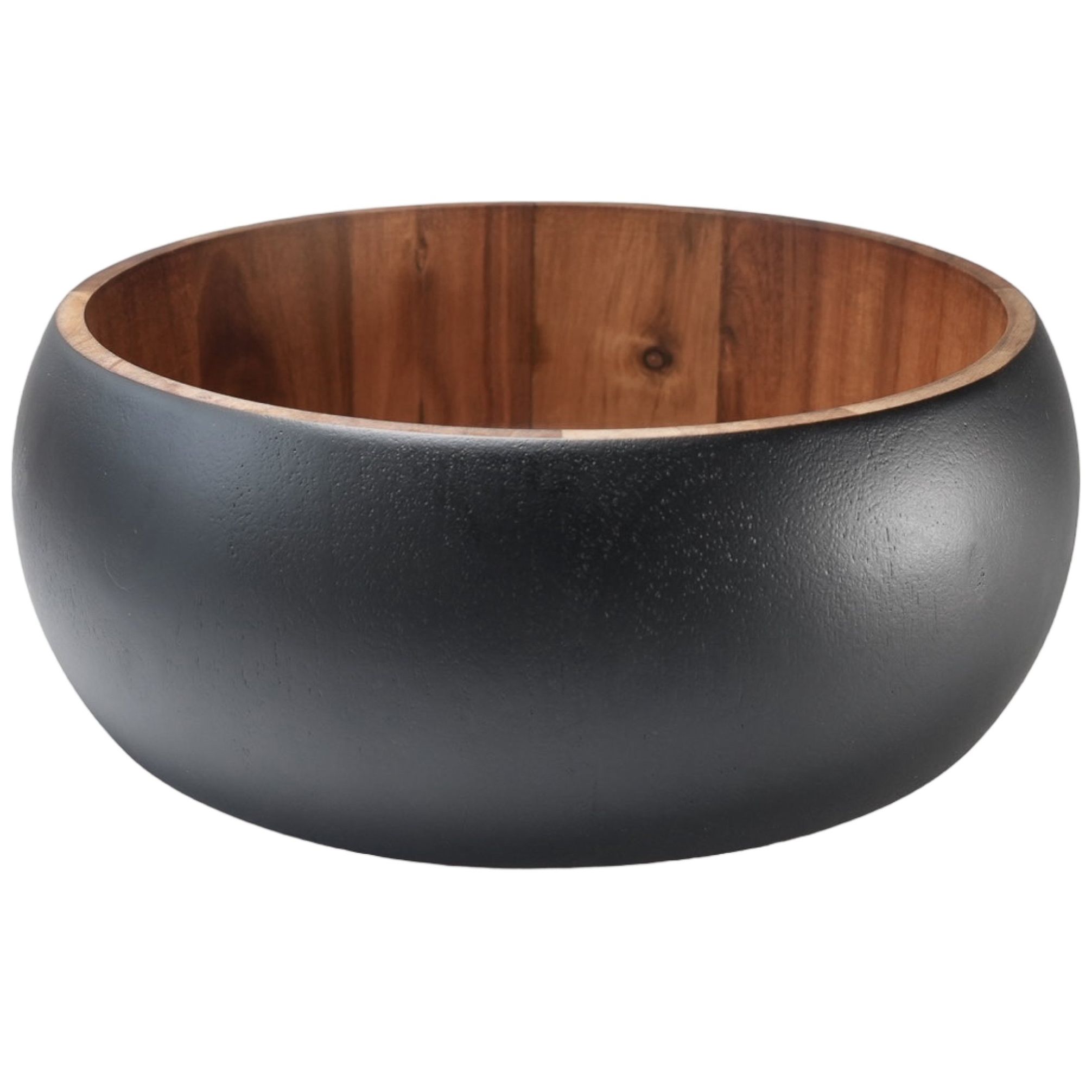 Home Nature Ensaladera de Madera Acabado Negro 10*28.5*28.5 Cm