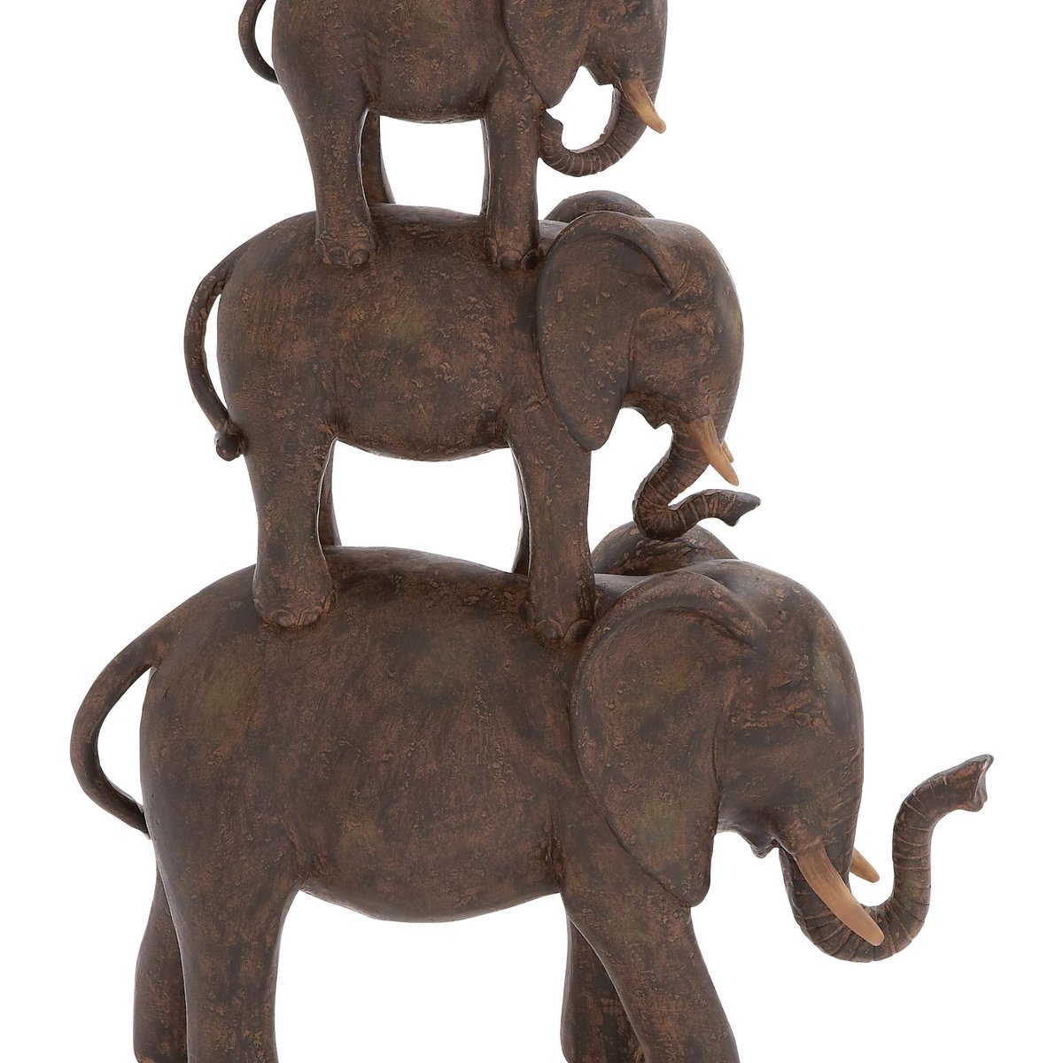 Figura Pila de Elefante Poliresina 18 Cm