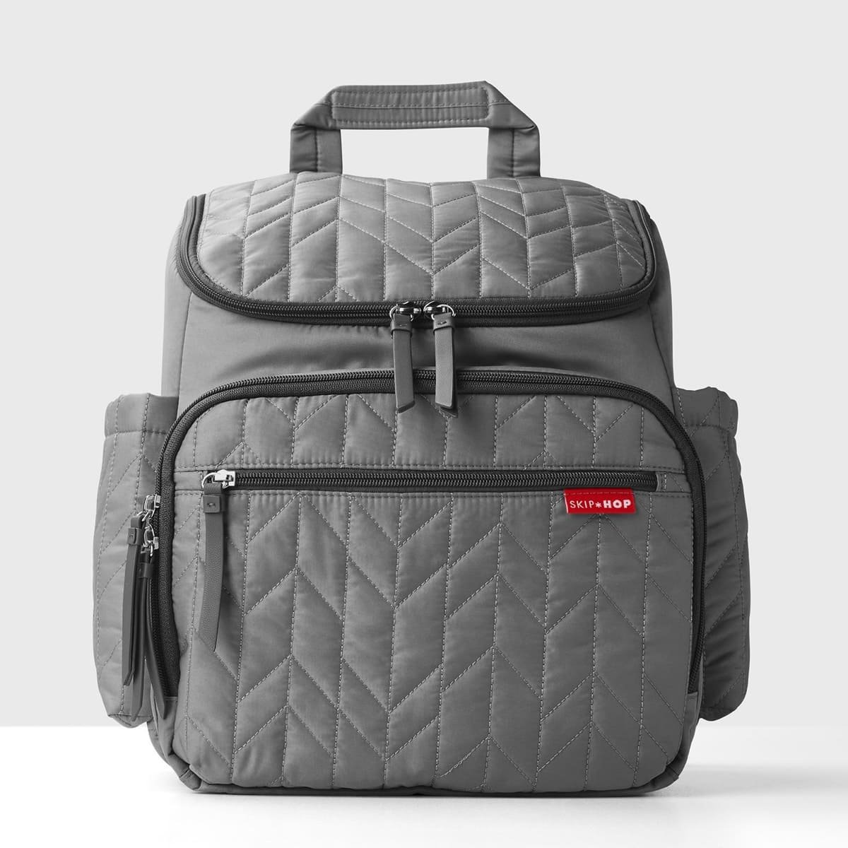 Mochila Pañalera Skiphop Forma Gris