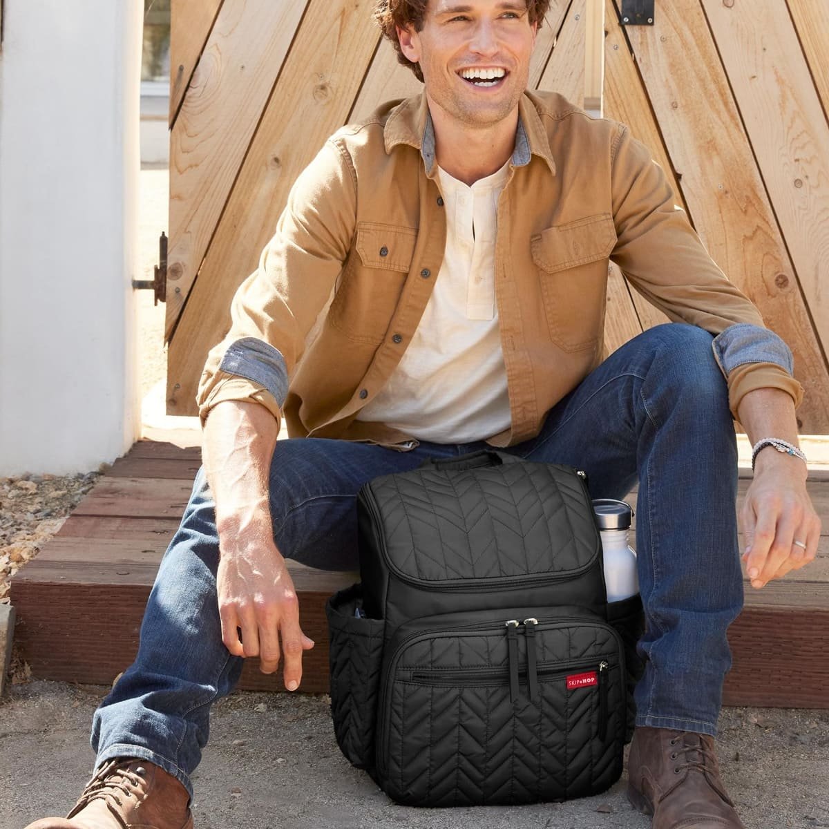 Mochila Pañalera Skiphop Forma Negra