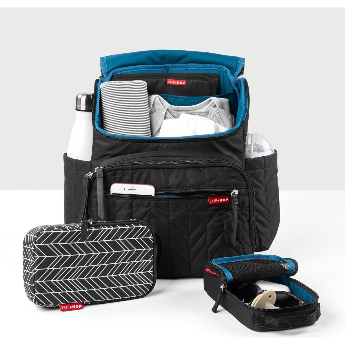 Mochila Pañalera Skiphop Forma Negra