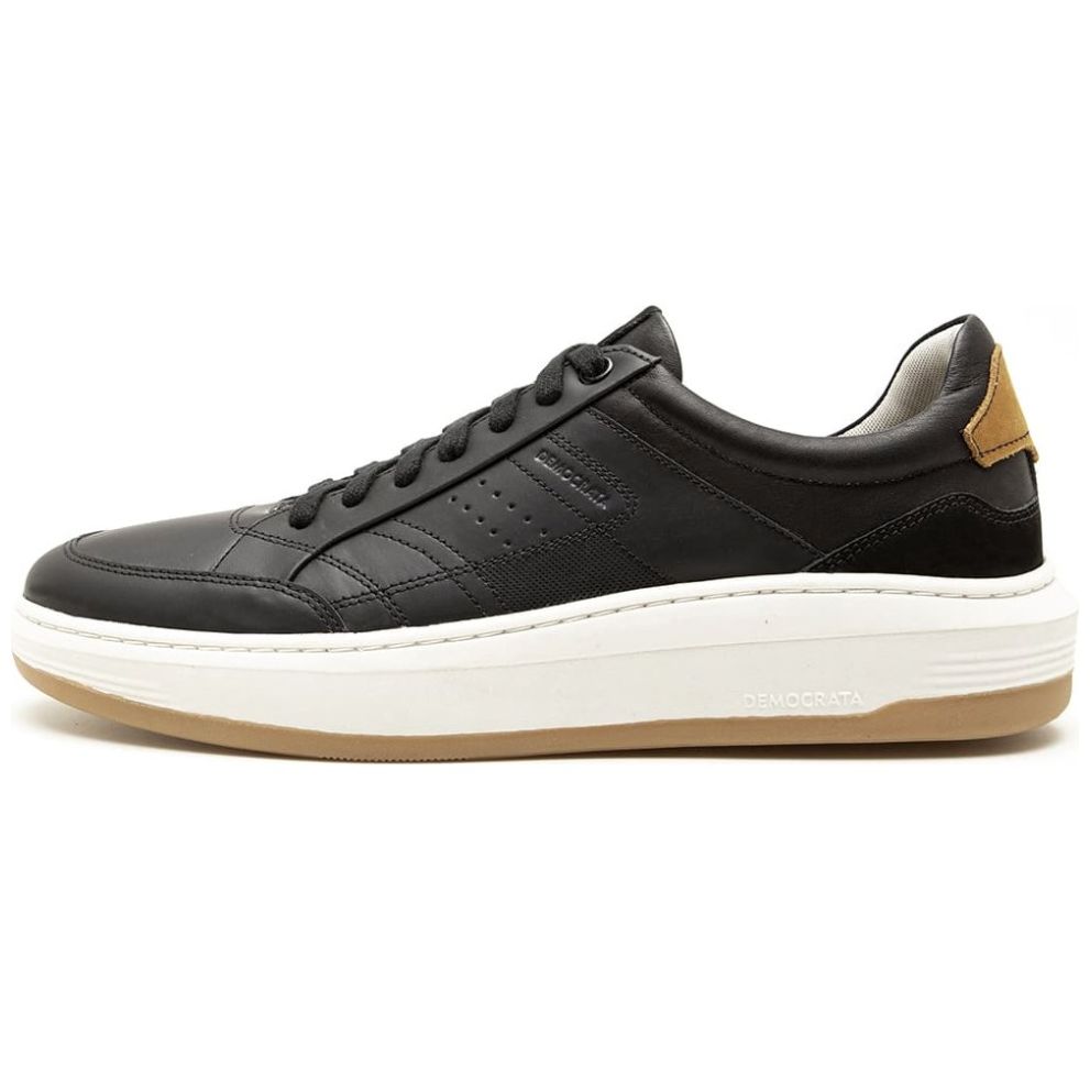 Tenis Diseño Liso en Piel para Hombre Democrata