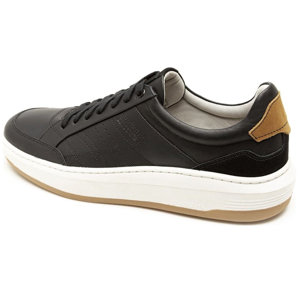 Tenis Diseño Liso en Piel para Hombre Democrata