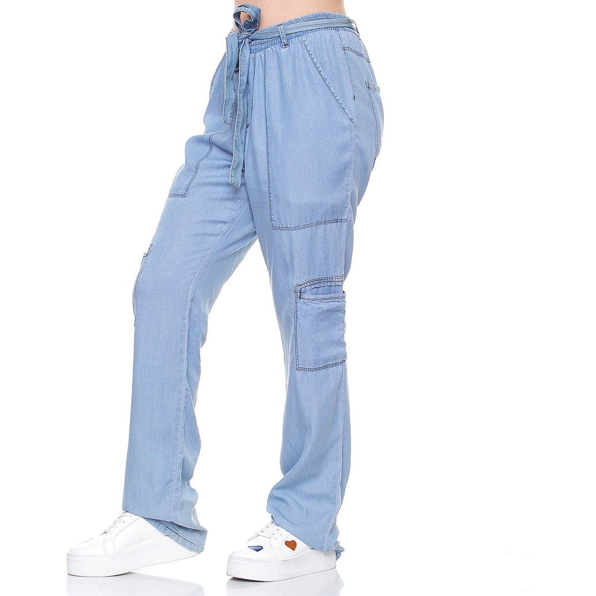 Jeans Lifestyler Amplio Cargo para Mujer