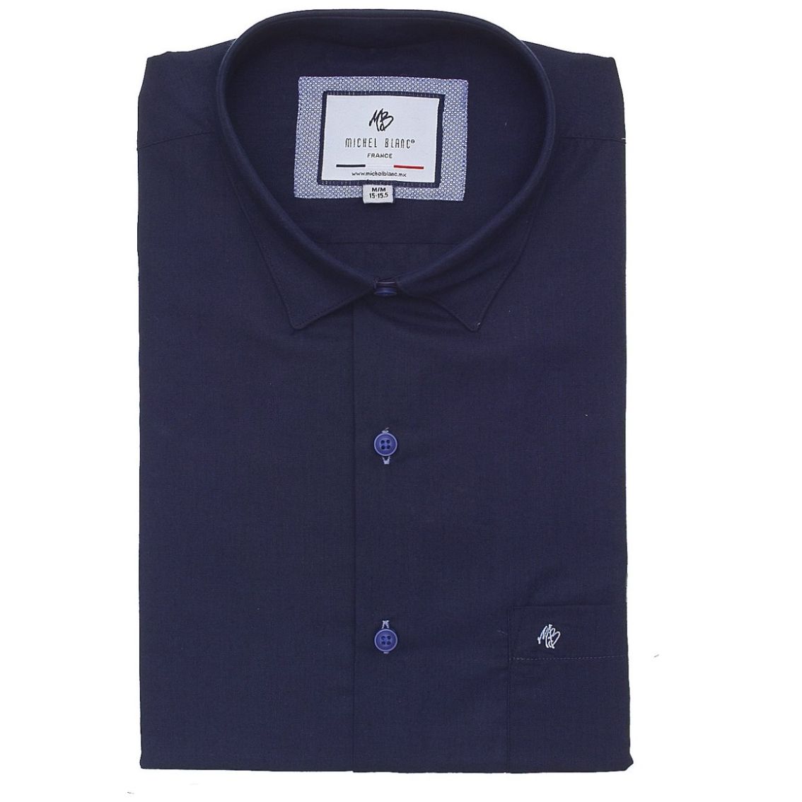 Camisa Azul Marino para Hombre Michel Blanc