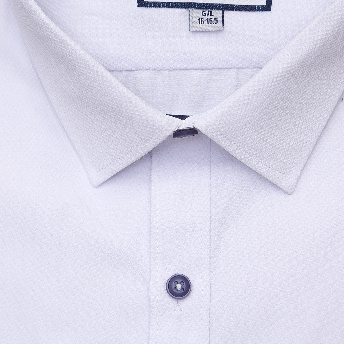 Camisa Blanca con Textura para Hombre Michel Blanc