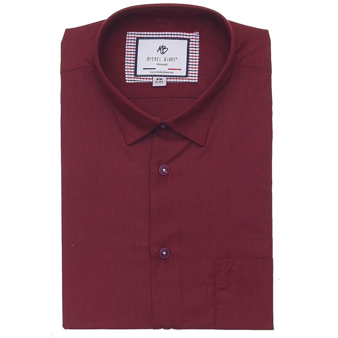 Camisa Diseño Liso con Botones para Hombre Michael Blanc