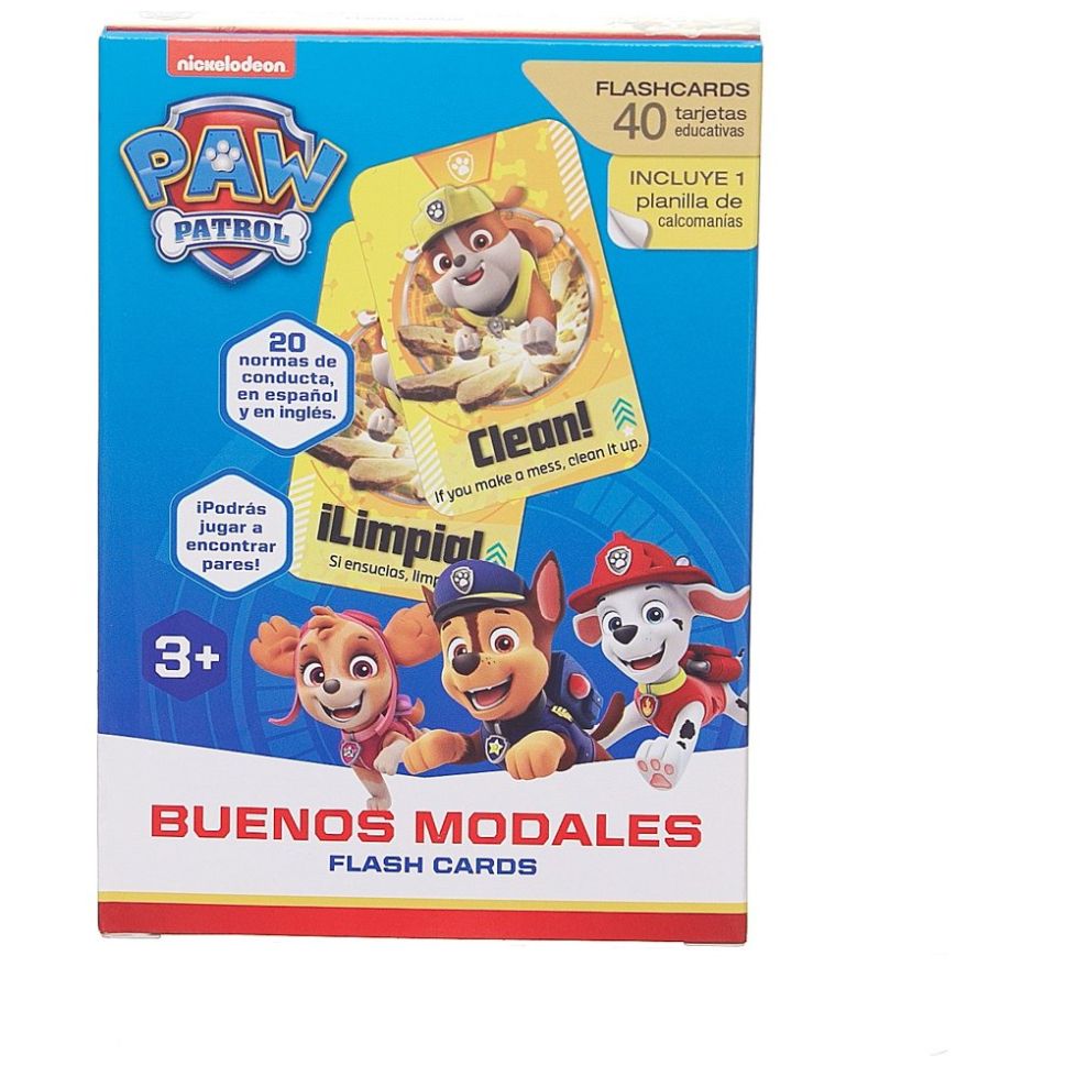 Flash Cards Buenos Modales Y Prácticas Paw Patrol  Novelty