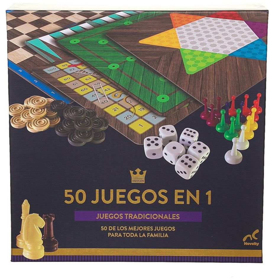 Set de Juegos 50 en 1 Foil Caja de Cartón Novelty