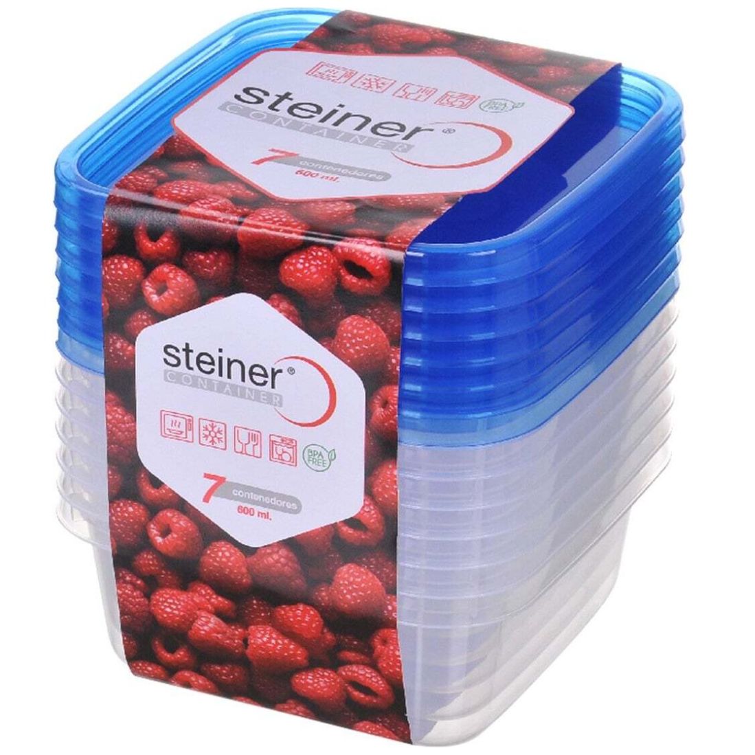 Contenedores de Plástico 600 Ml Steiner