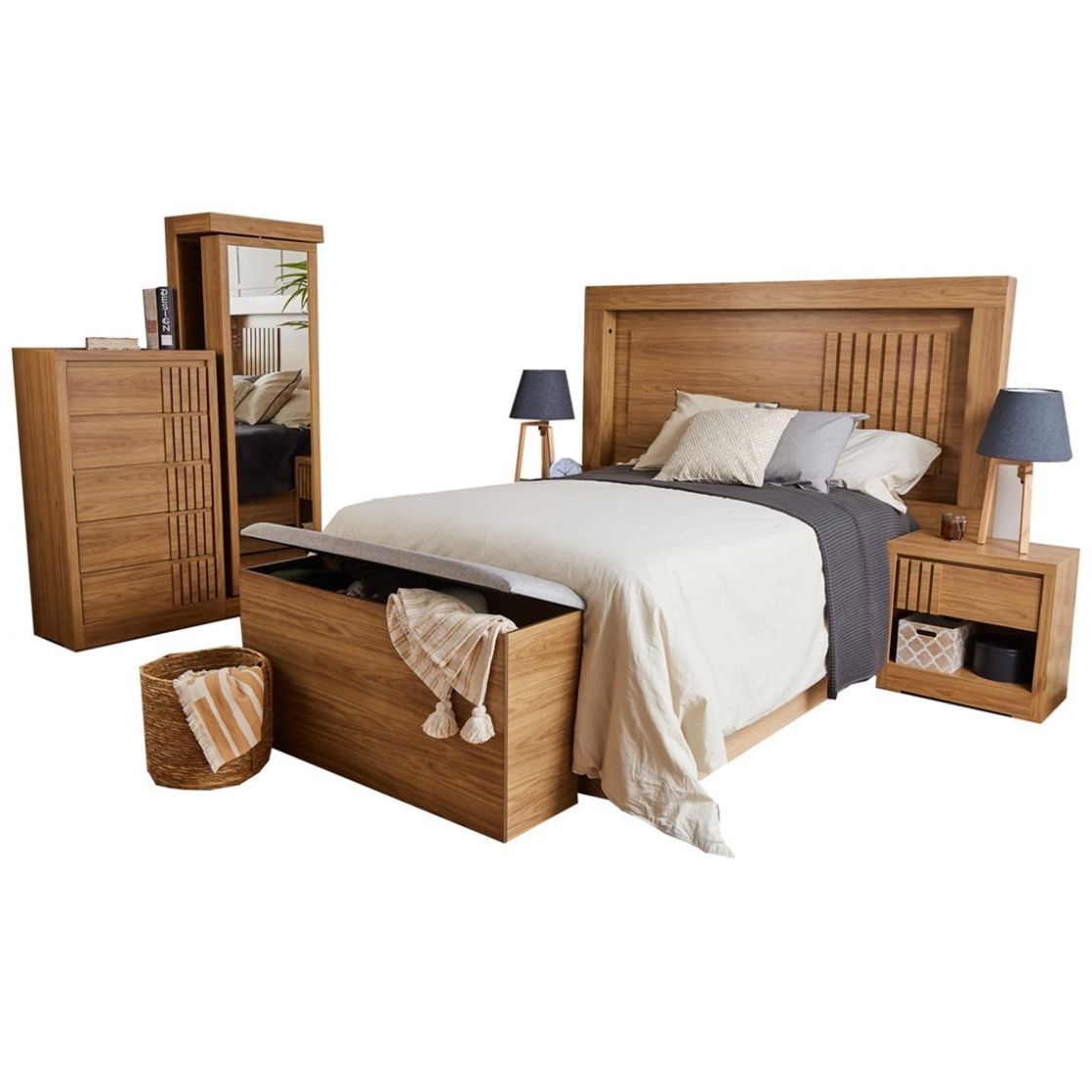 Recámara Palafitos King Size Natural Arenteiro