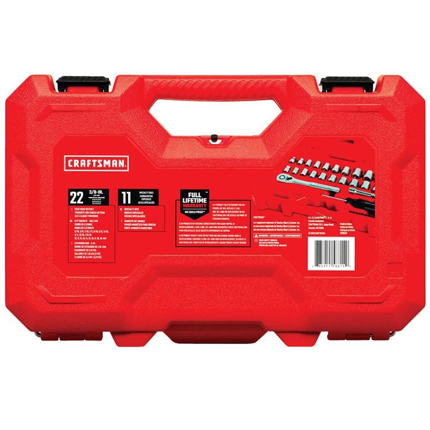 Juego de Herramientas Mecánicas 3/8 33 Piezas Craftsman