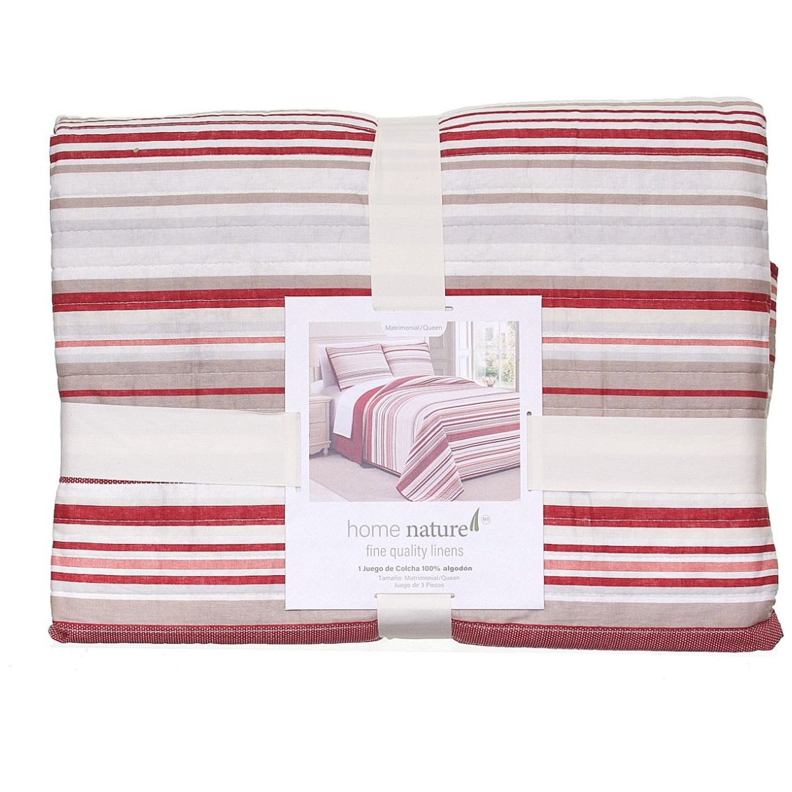 Sobrecama Ez Matrimonial - Queen Size Rojo Home Nature