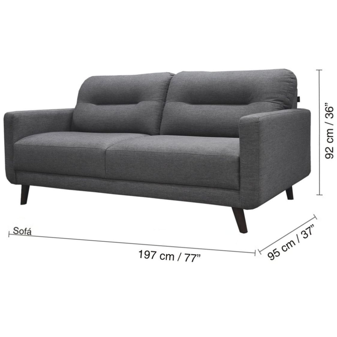 Sofá Pulsar Gris Muebles Liz