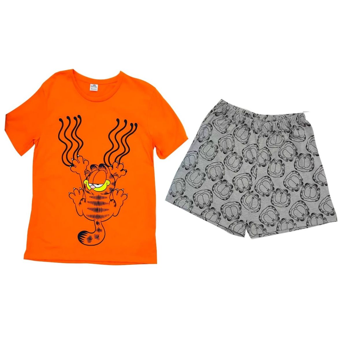 Pijama con Short Estampado de Garfield para Hombre