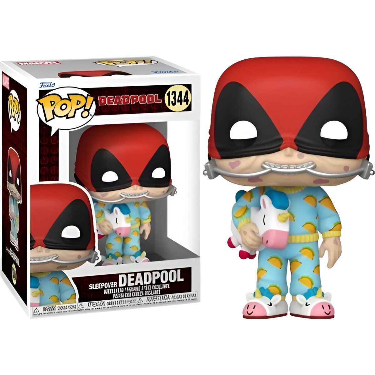 Pop Marvel Deadpool Atuendo de Pijamada Funko