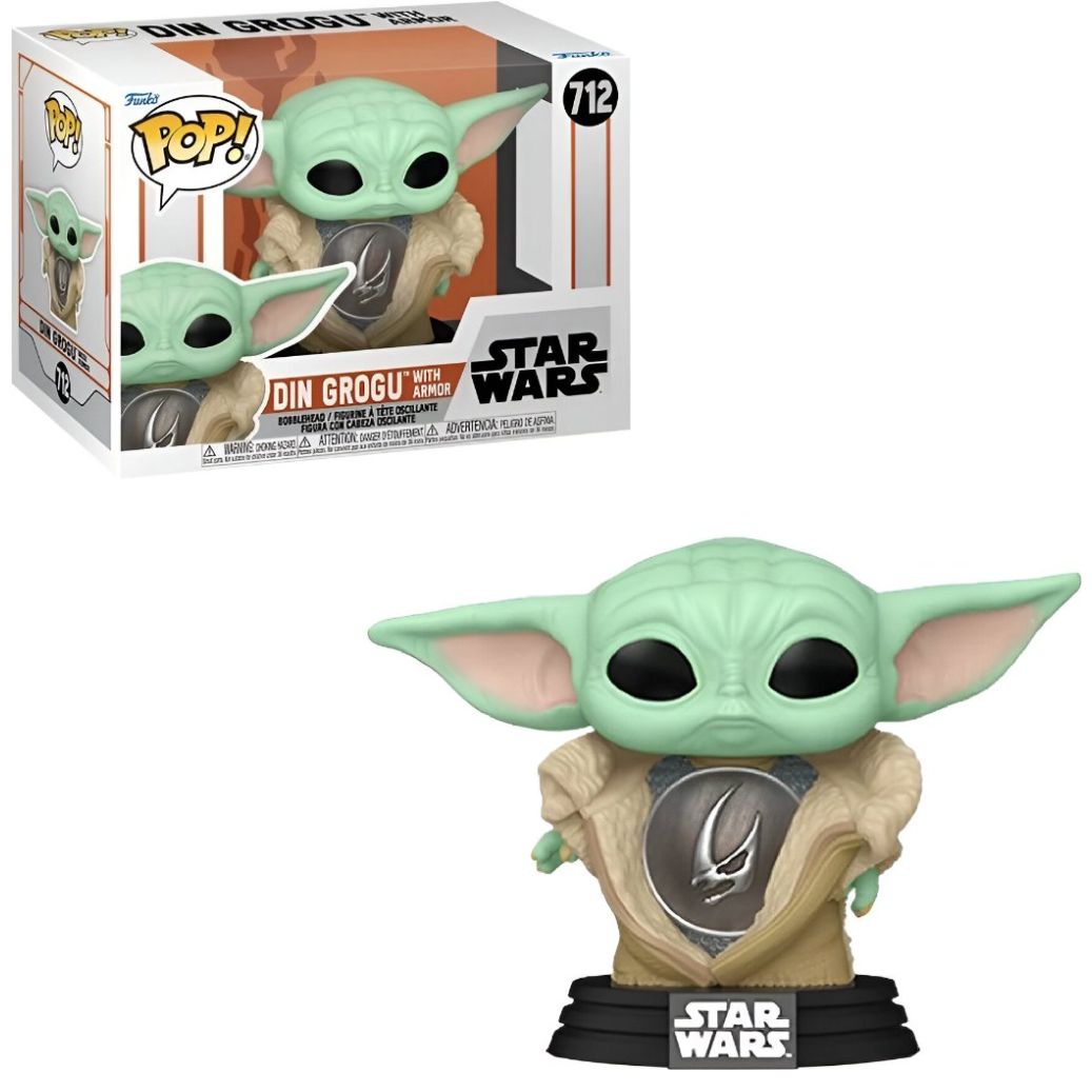 Pop Star Wars The Mandalorian Grogu con Armadura Funko