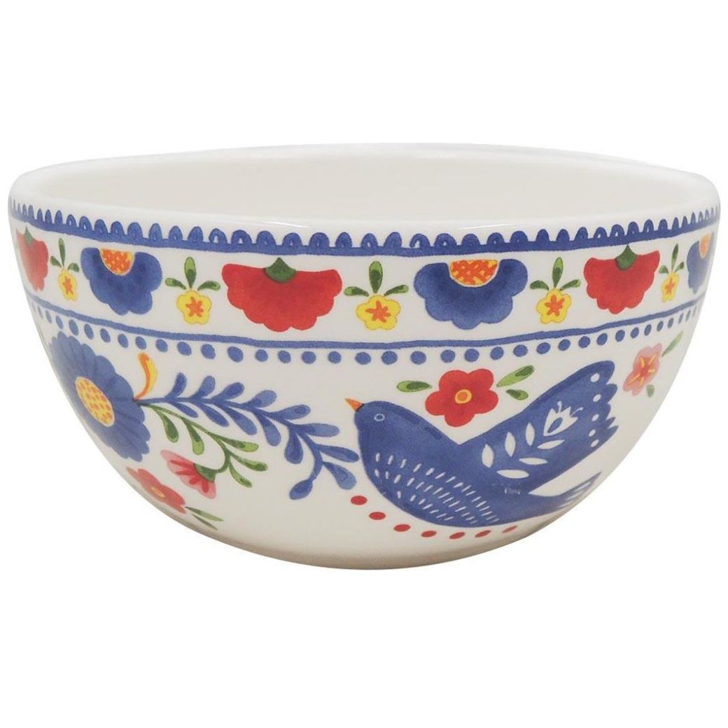 Bowl Bird Blue Vintage Home