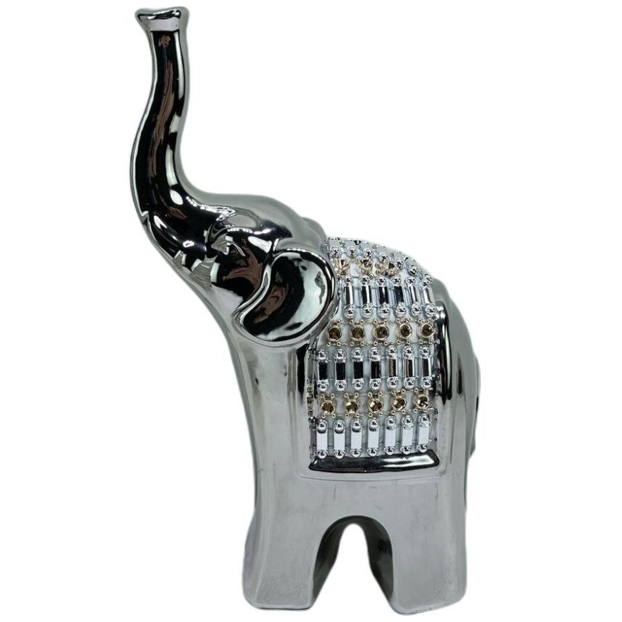 Elefante Beaded Silver Vintage Home