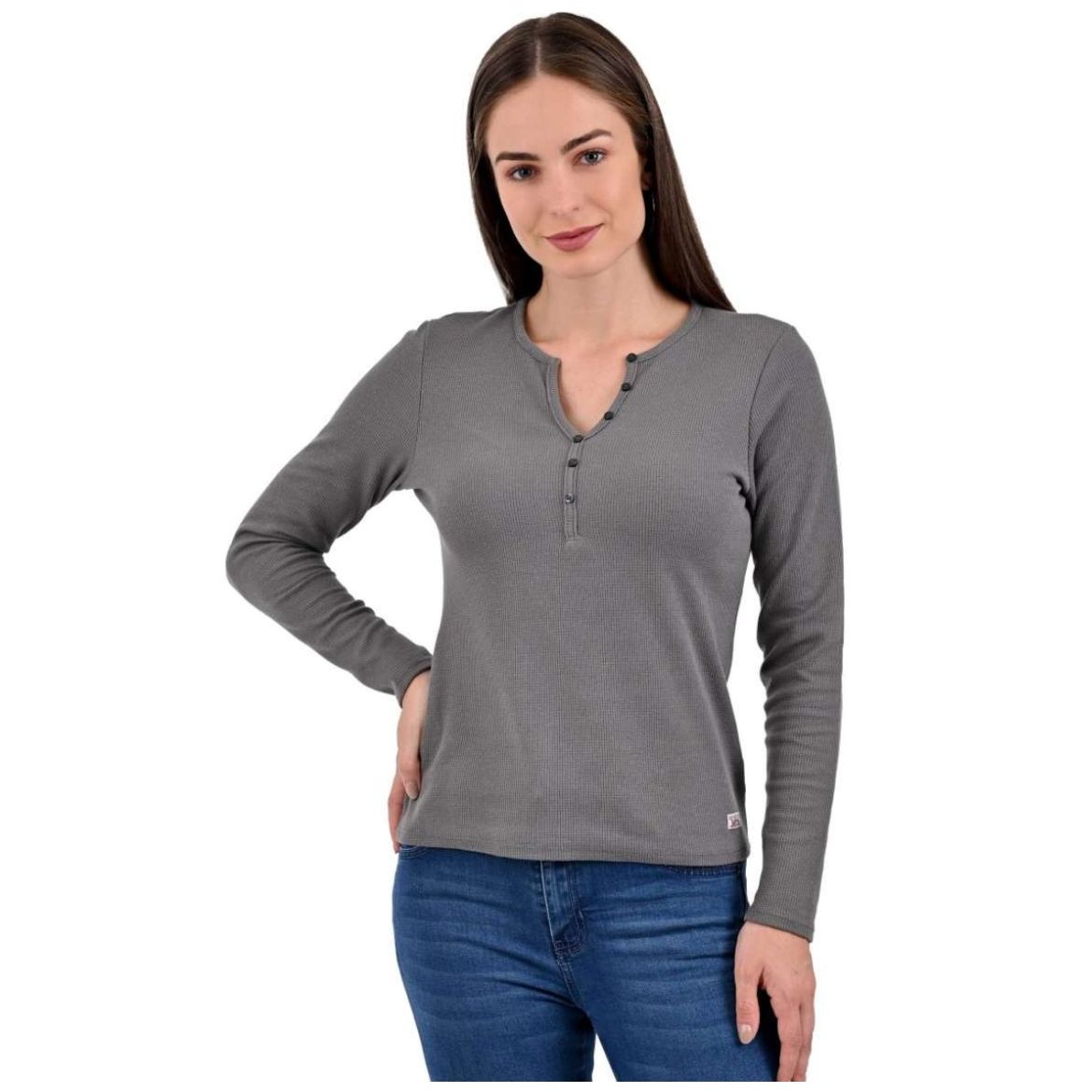 Playera Slim Manga Larga para Mujer Juniors Supply