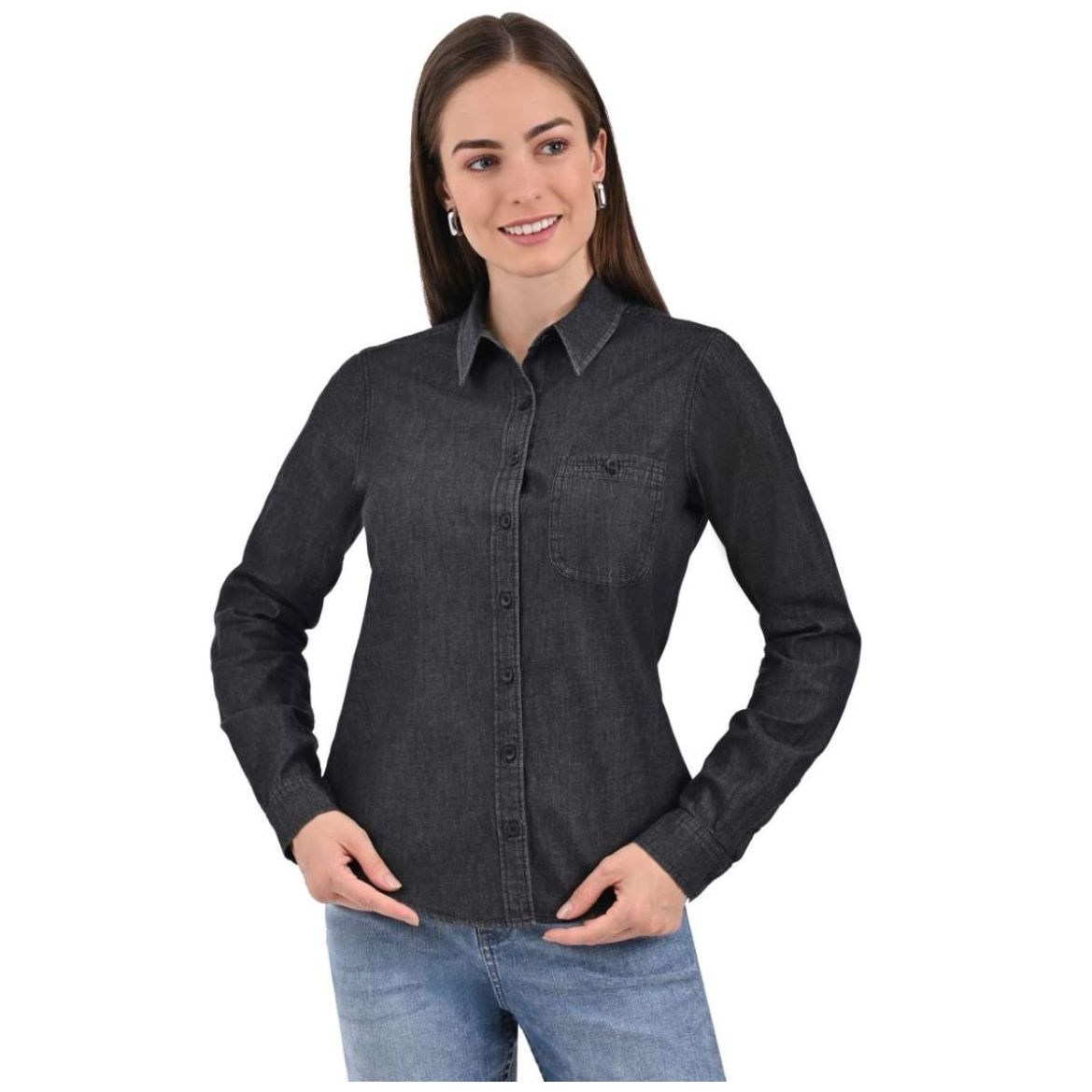 Blusa Denim Manga Larga para Mujer Juniors Supply