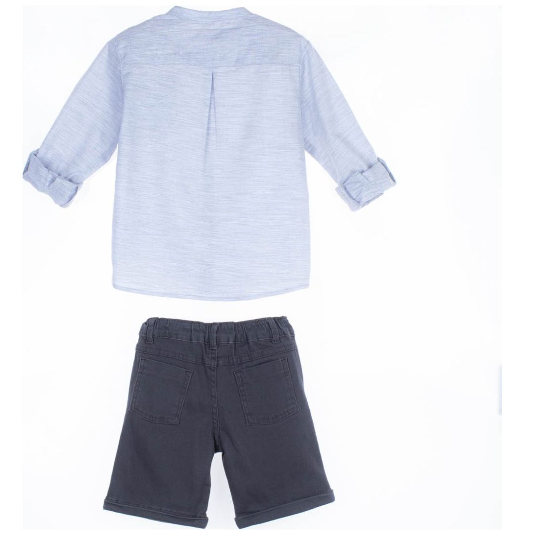 Conjunto Camisa Cuallo Mao y Bermuda para Niño Kidsme