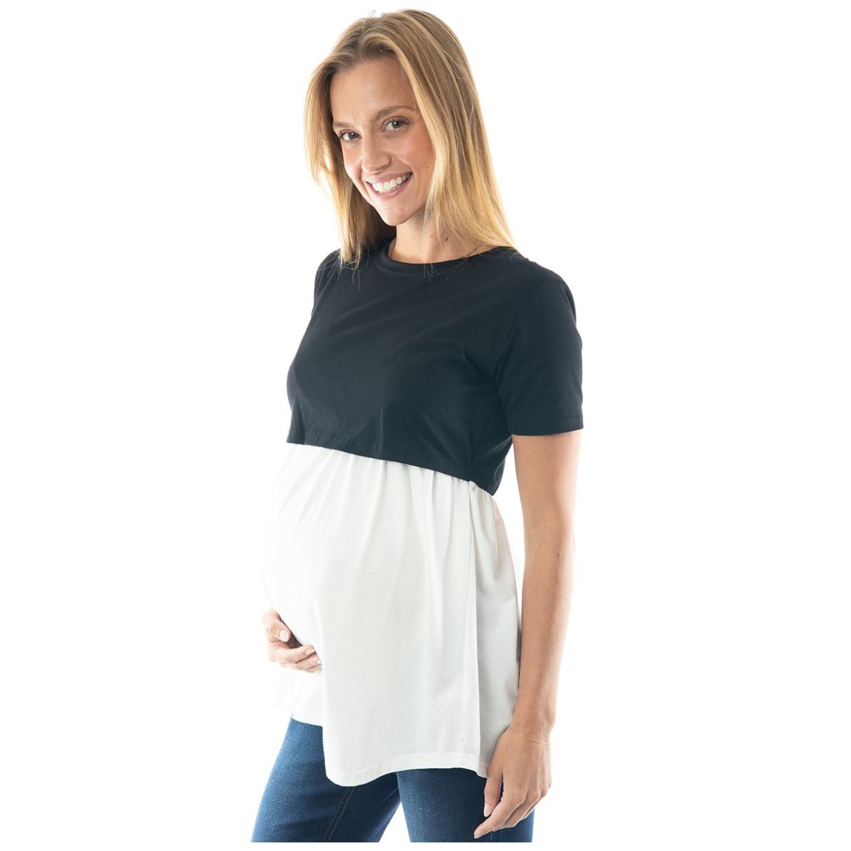 Playera de Maternidad con Cuello Redondo Mama Mia