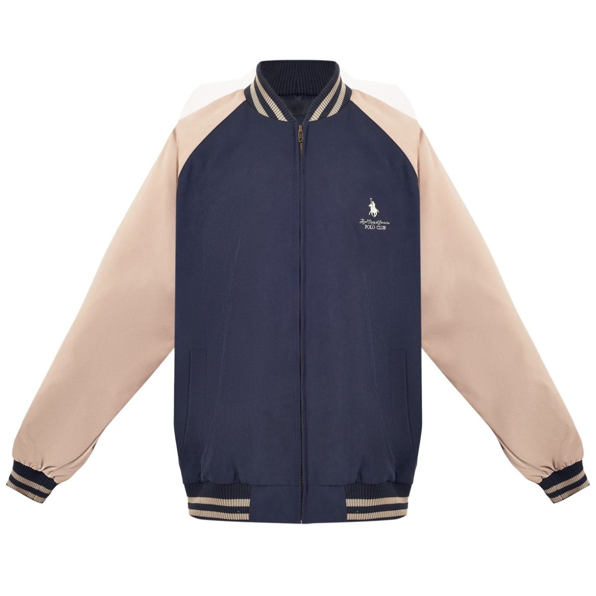 Chamarra Bomber Varsity para Hombre Plus Royal Polo Club