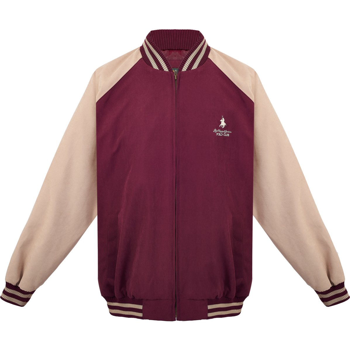 Chamarra Bomber Varsity para Hombre Plus Royal Polo Club