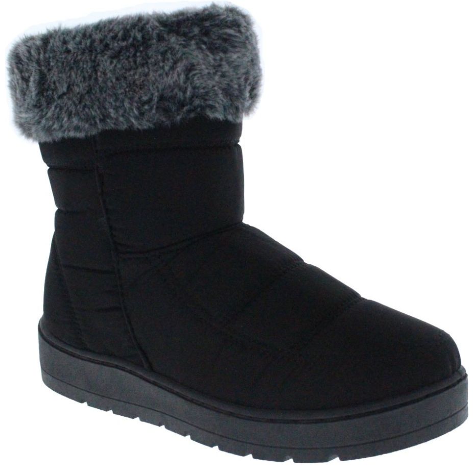 Bota con Peluche 22-26 Negro para Niña Furor