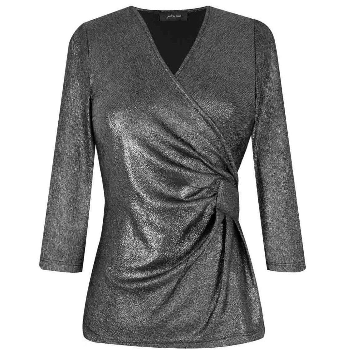 Blusa Escote Cruzado para Mujer Petite Just By Basel