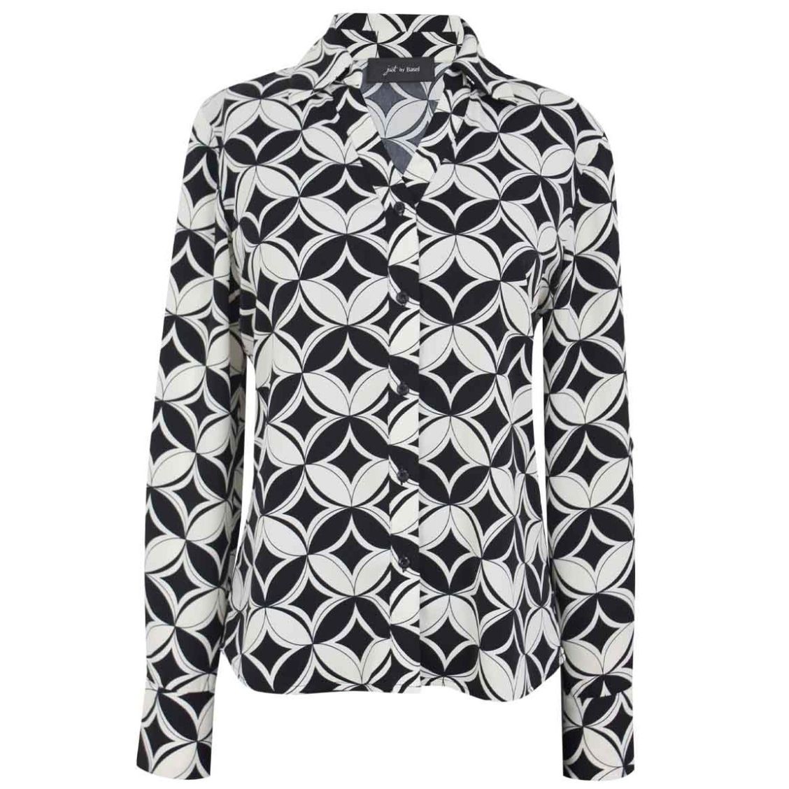 Blusa Camisera Estampada para Mujer Petite Just By Basel