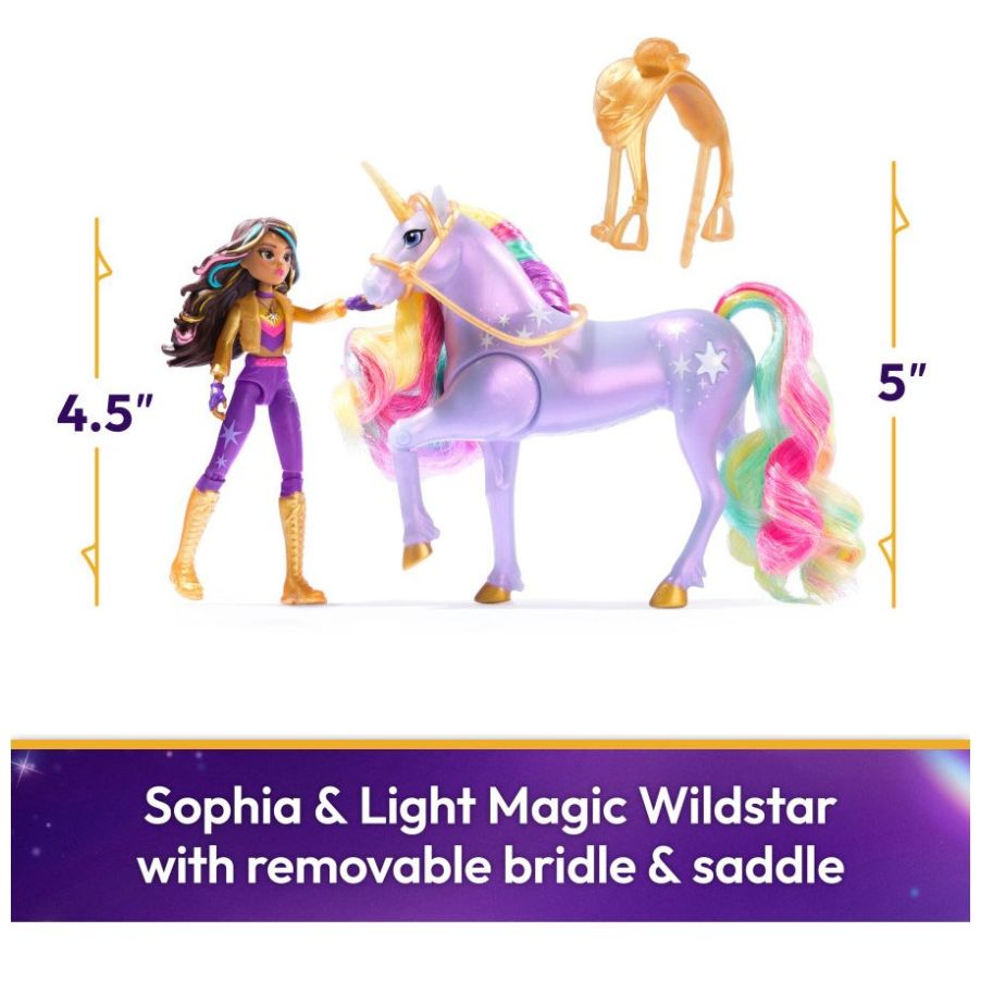 Unicorn Academy Sophia 4 Pul y Wildstar con Luz Spin Master