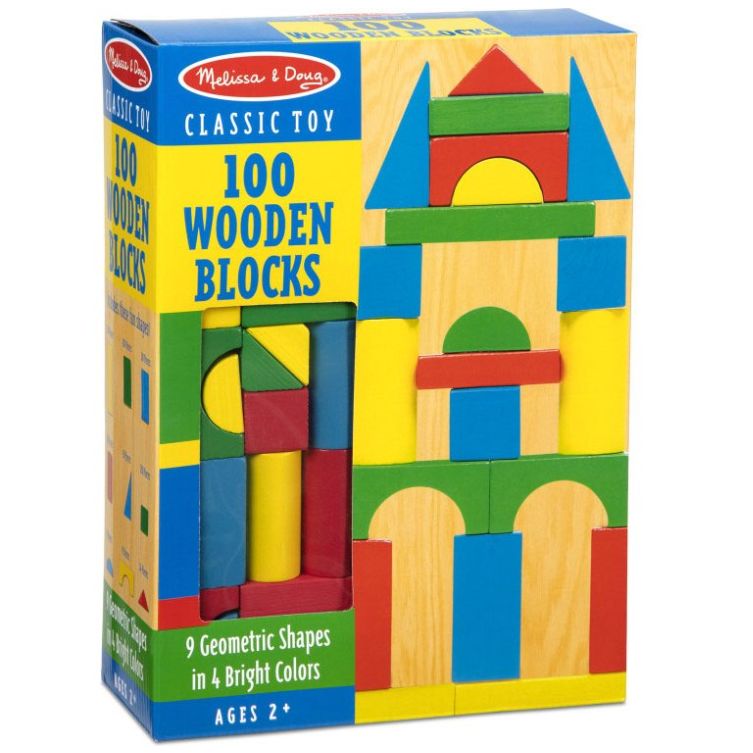 Melissa & Doug Set Bloques de Madera 100 Piezas Spin Master