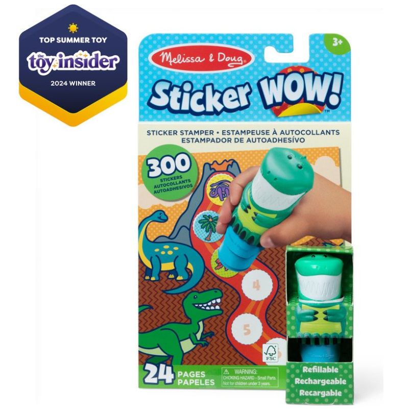 Melissa & Doug Set de Stickers Wow Dinosaurio Spin Master