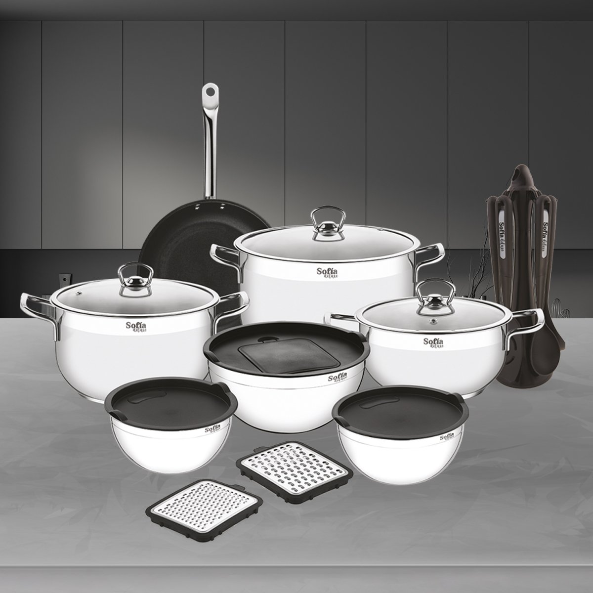 Batería de Cocina 22 Piezas Sofía Deluxe