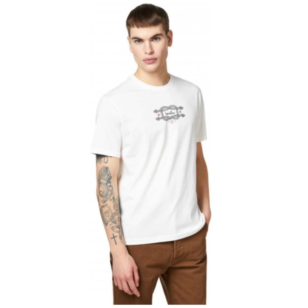 Playera de Cuello Redondo para Hombre United Colors Of Benetton