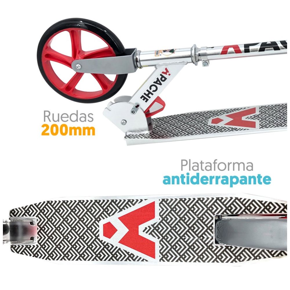 Scooter de Aluminio Plegable 200Mm Apache Flying Wheel