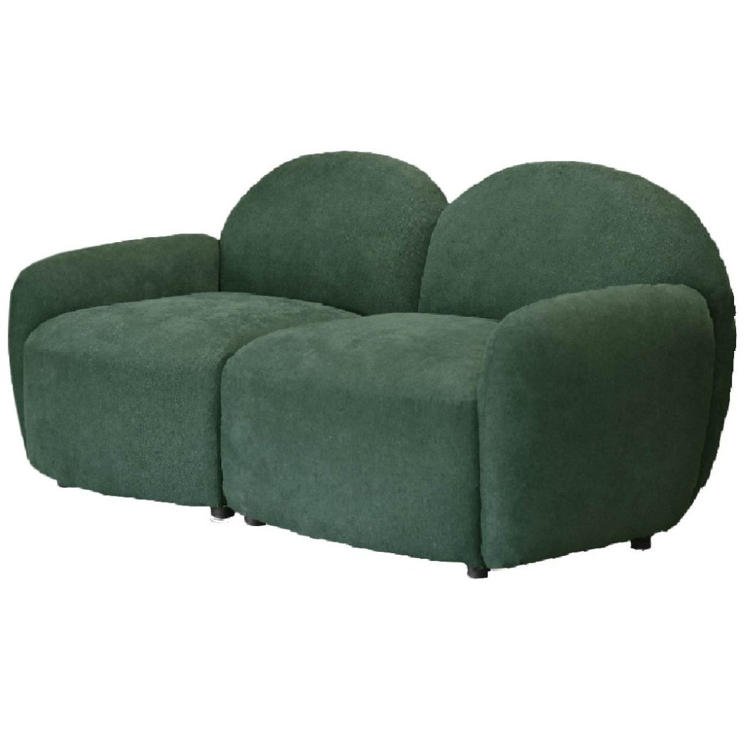 Sillón Individual Verri Sin Brazos Tela Verde Liz