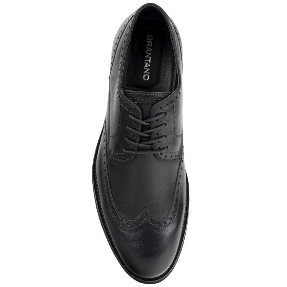 Zapato Choclo Diseño Liso Negro para Hombre Brantano
