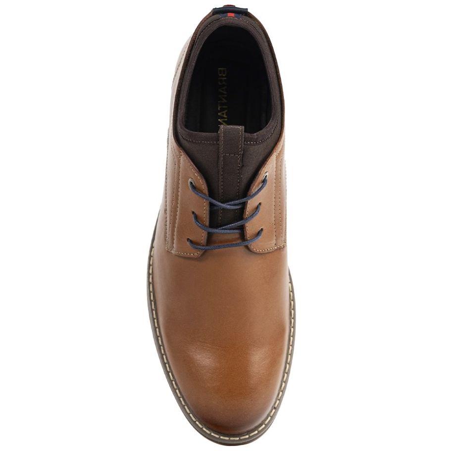 Zapato Choclo Diseño Liso Café para Hombre Brantano