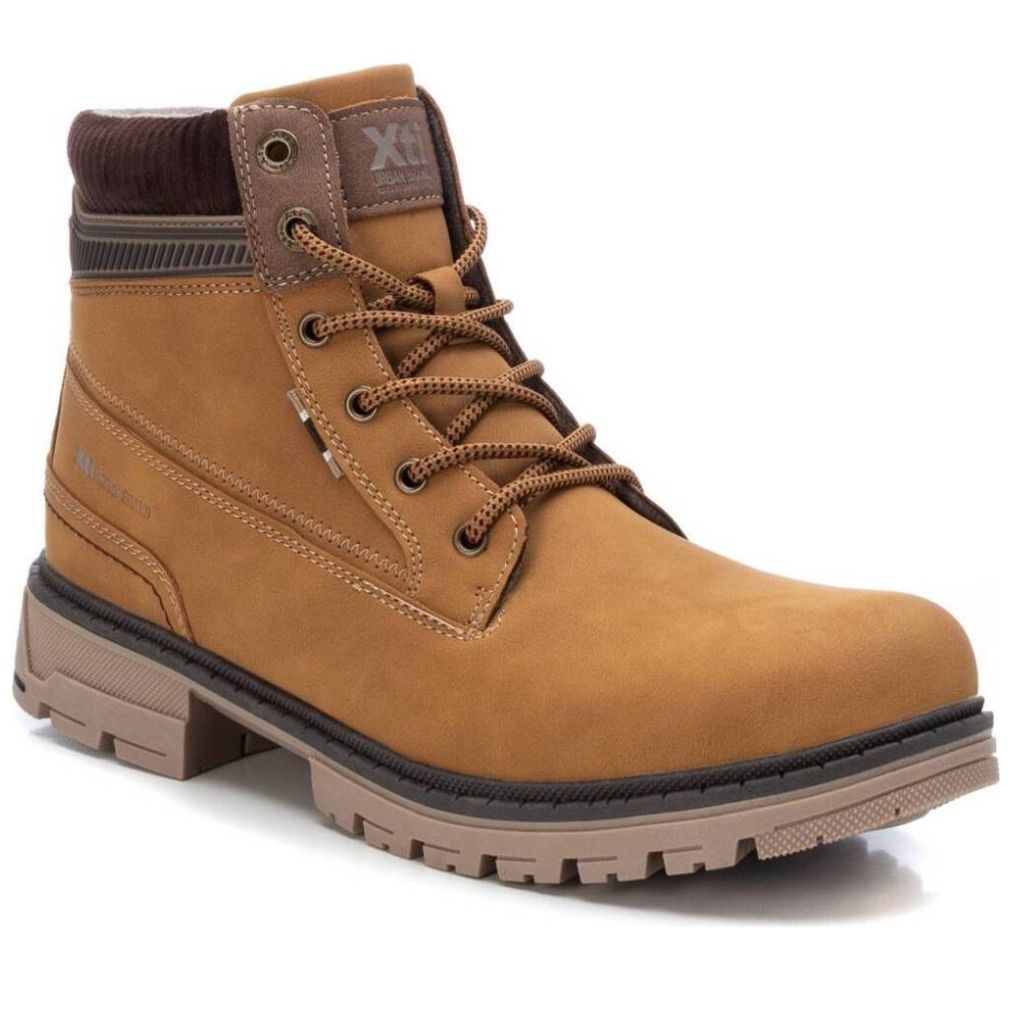 Bota Diseño Liso con Agujetas para Hombre Xti