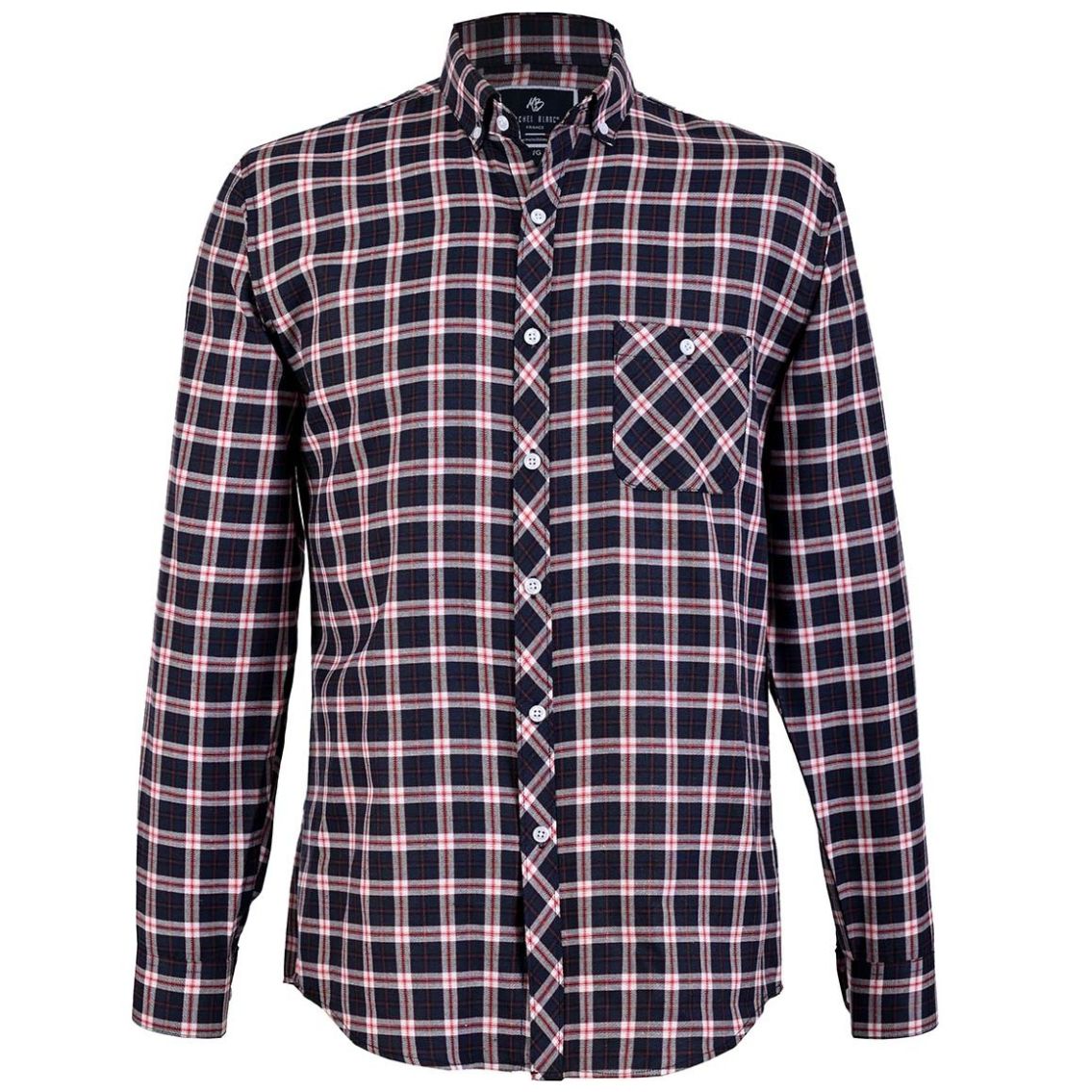 Camisa Diseño a Cuadros para Hombre Plus Michel Blanc