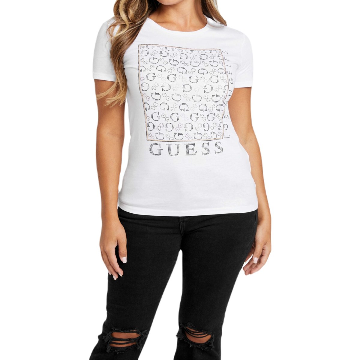 Playera de Cuello Redondo para Mujer Juniors Guess Factory