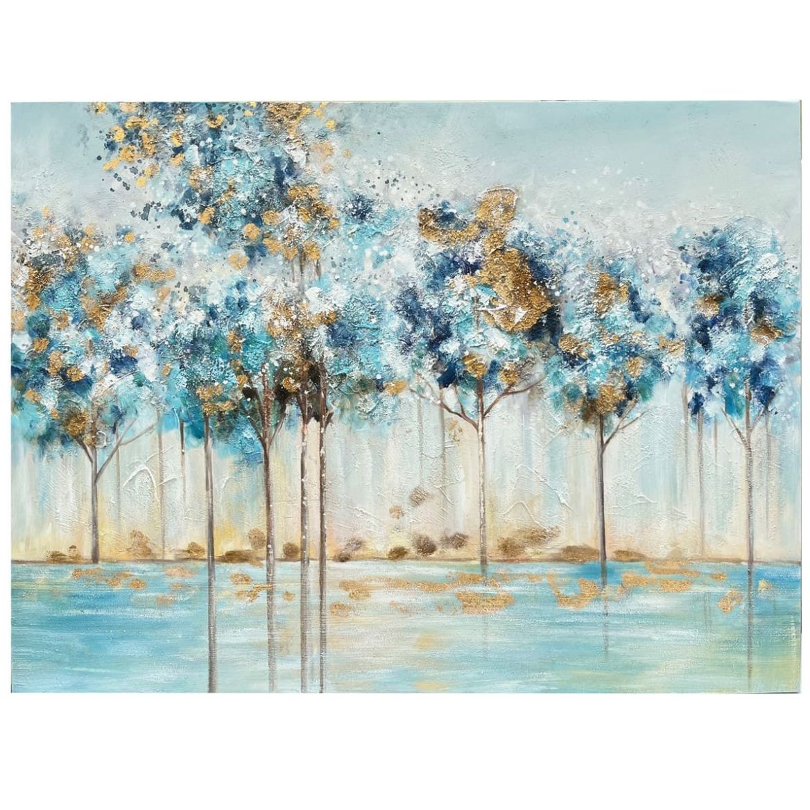 Cuadro de Arte  Blue Trees  Vintage Home