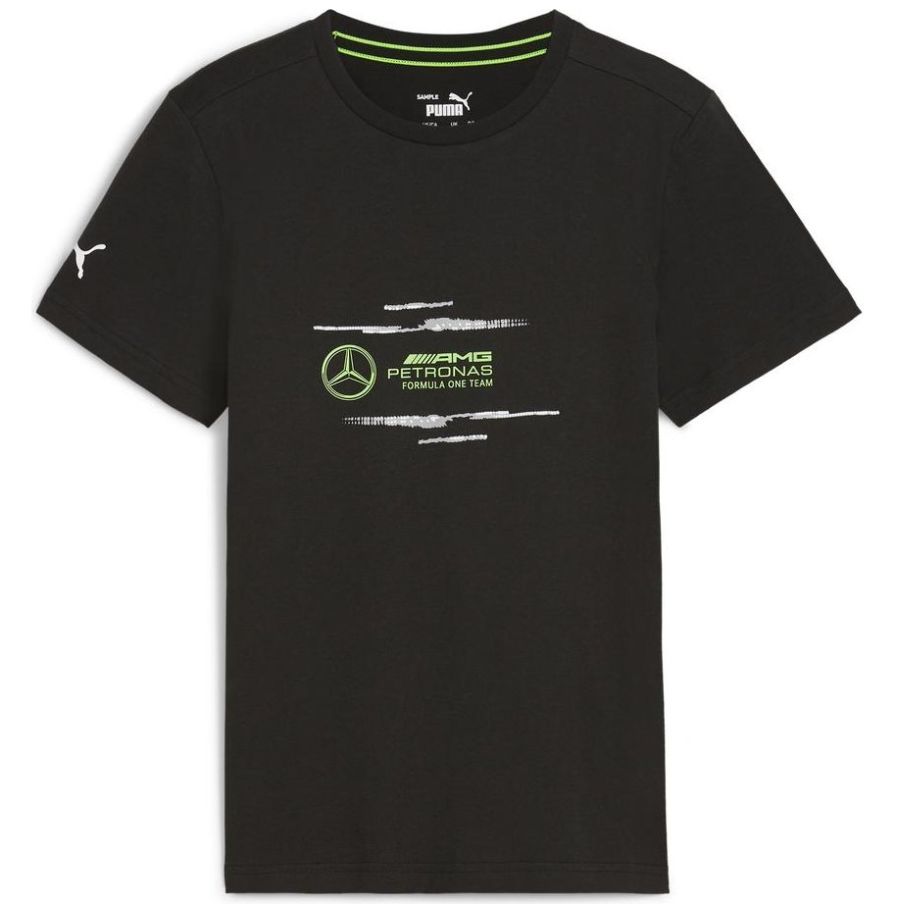 Playera Negra Mercedes para Junior Puma