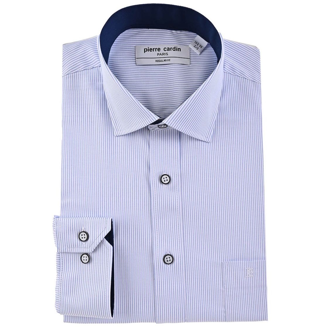 Camisa de Vestir Regular Fit Diseño a Rayas para Hombre Pierre Cardin