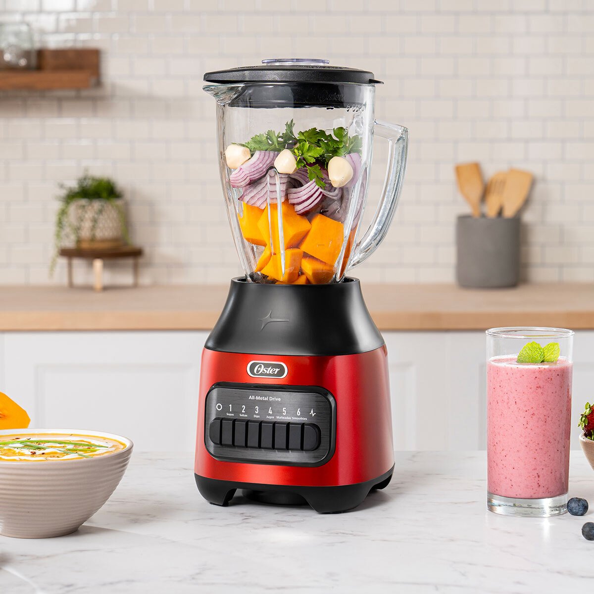 Licuadora Value Plus Push Roja 800W Oster