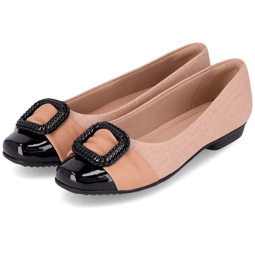 Balerina Bicolor con Herraje Picadilly para Mujer