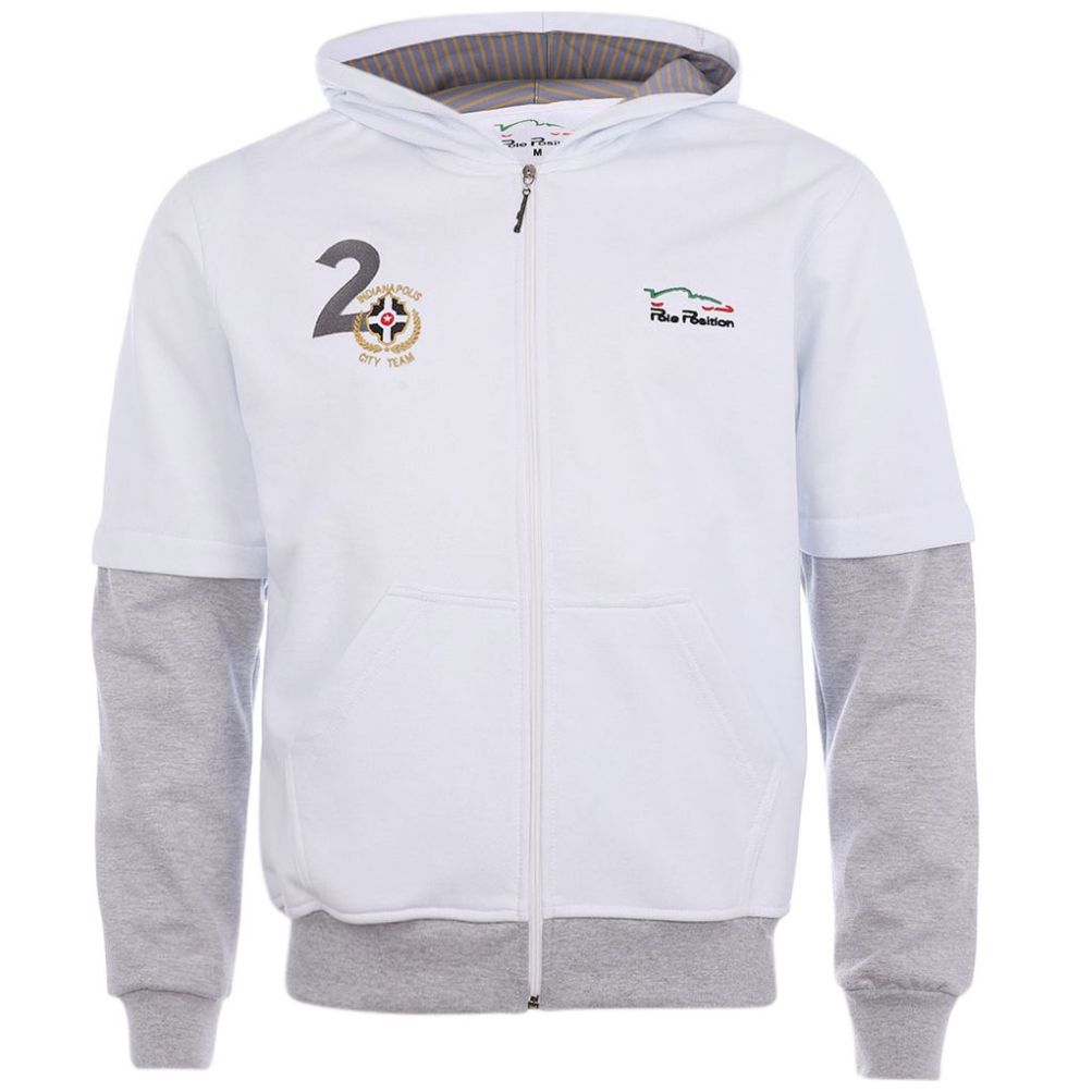 Sudadera Blanca Indianapolis Hombre Pole Position